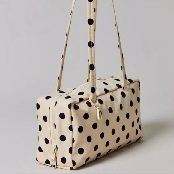 Baggu Bowler Bag- Polka Dot Cream & Black - Picture 5 of 8